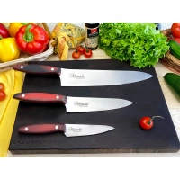 Набор из 3-х кухонных ножей Alexander AUS-8 Satin, Kizlyar Supreme купить в Чите
